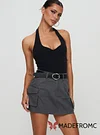 Lieutenant Cargo Mini Skirt Slate