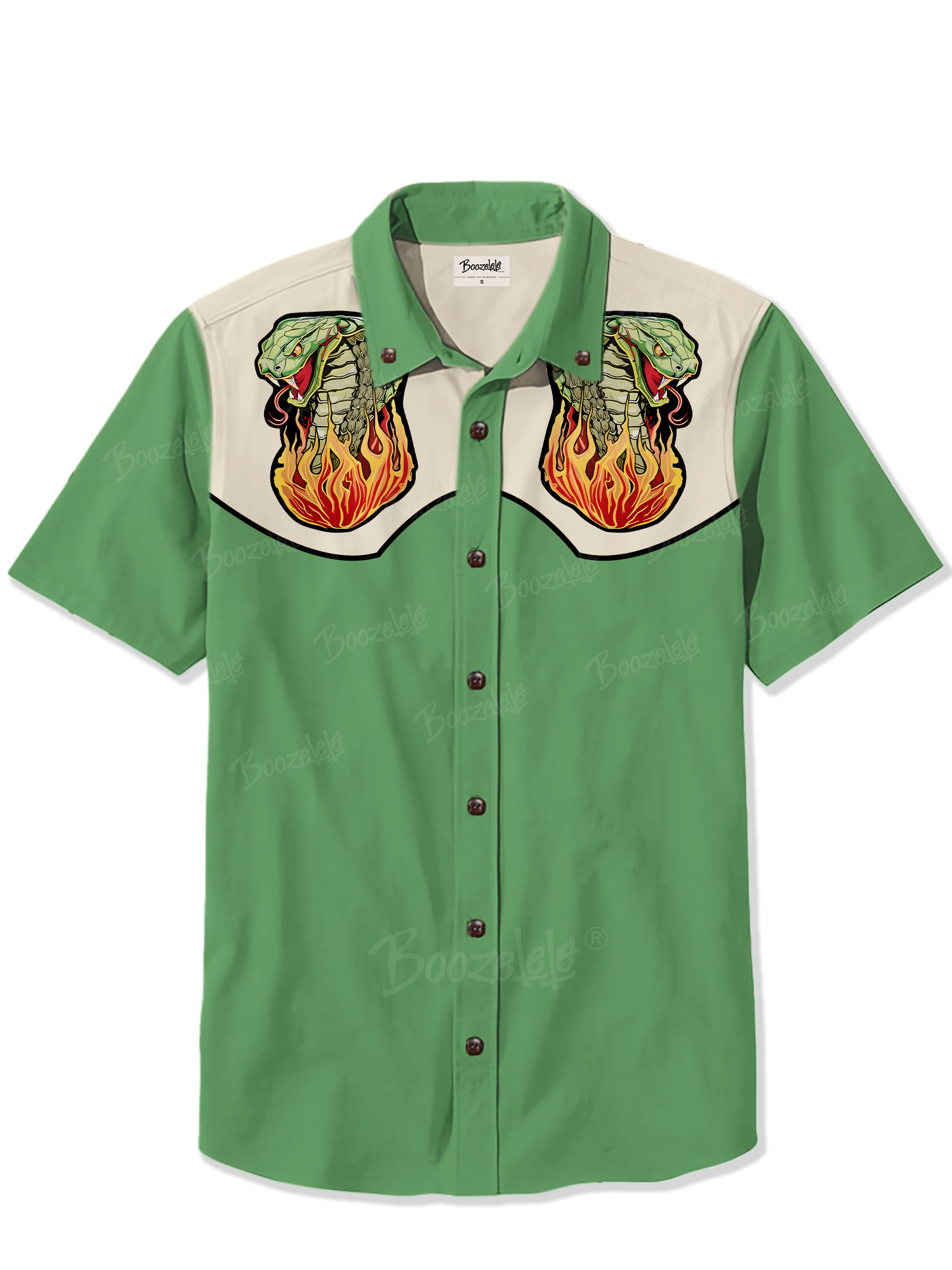 Retro Flame Snake- 100% Cotton Shirt