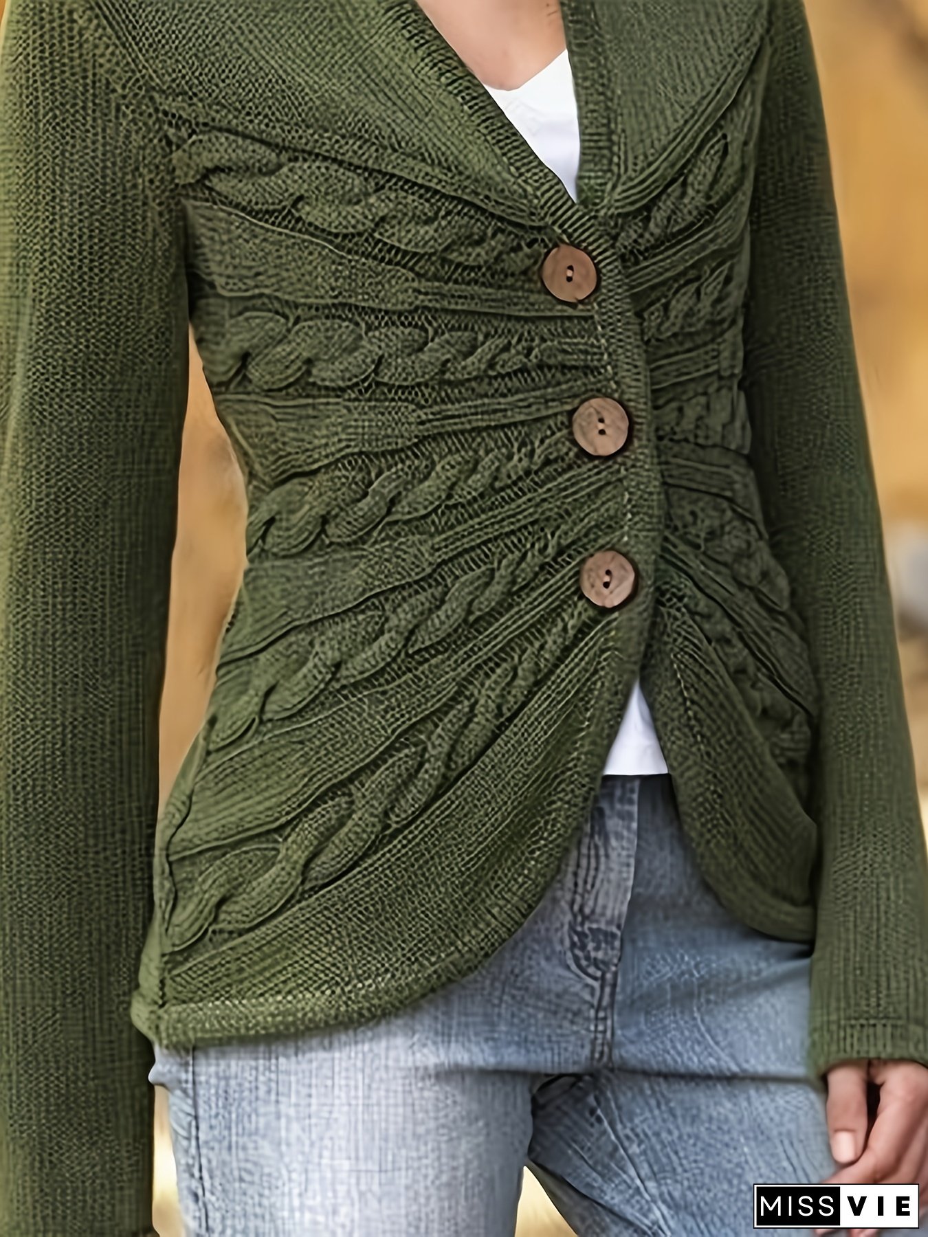 Rachel Direction Women's Ribbed V-Neck Cardigan - Long Sleeve Button Front High Elasticity Solid Color Spring/Fall Layering Piece, Elegant Special Collection, Cardigan, Versatile Fashion, Vneck Design, Textured Knitwear, Office Outfit