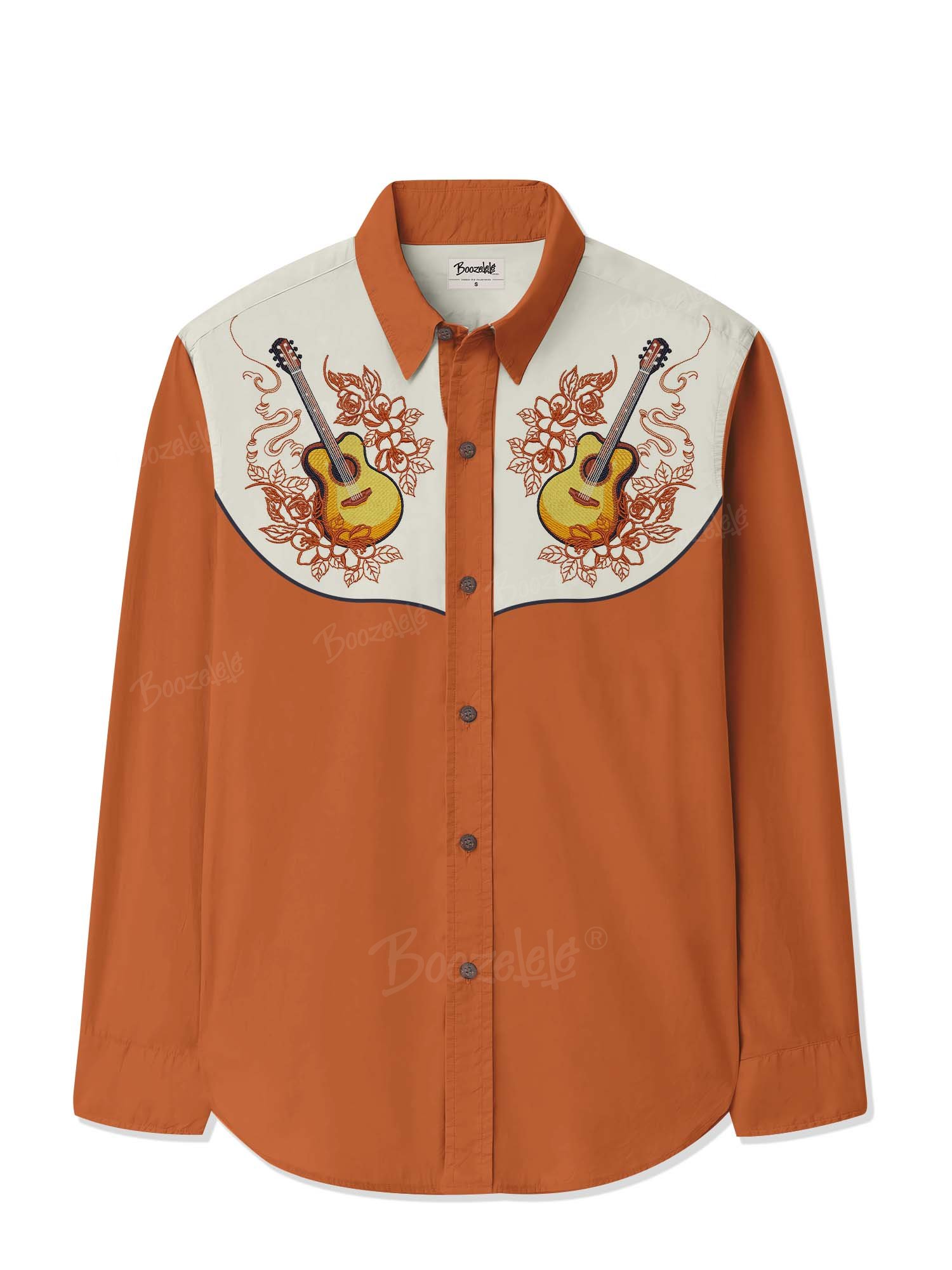 Country and Western Guitar - 100% Cotton Long Sleeves Shirt