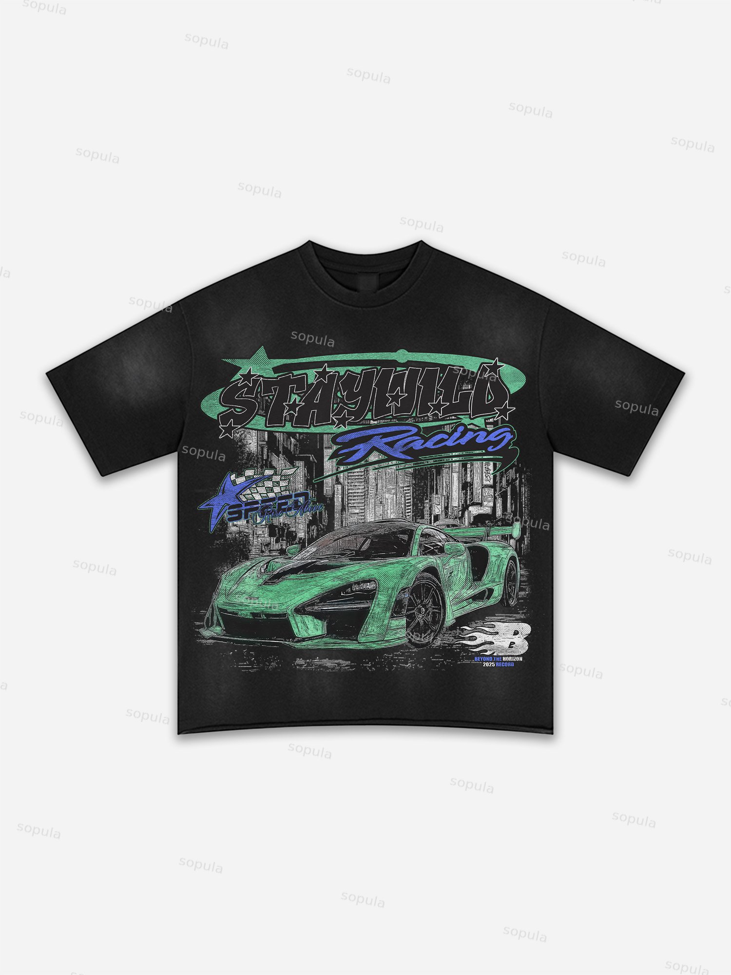 Y2k Fast Racing Make Vintage Part 2 Graphic Washed T-shirt
