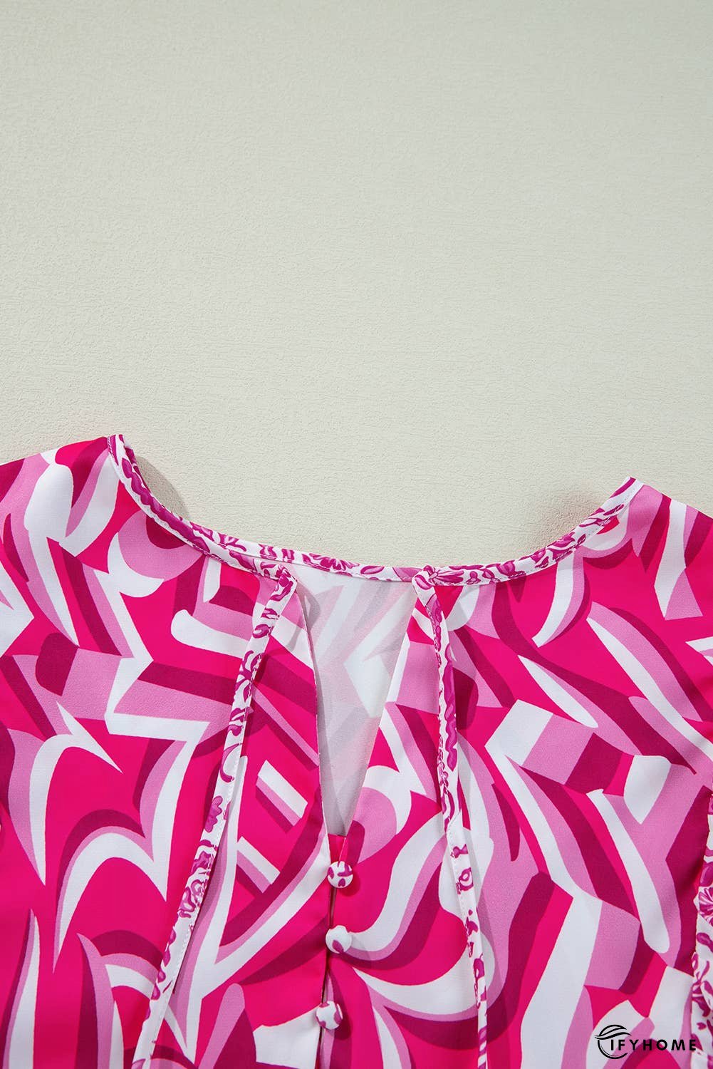 Bohemian Print Puff Sleeve Tied Flared Mini Dress | IFYHOME