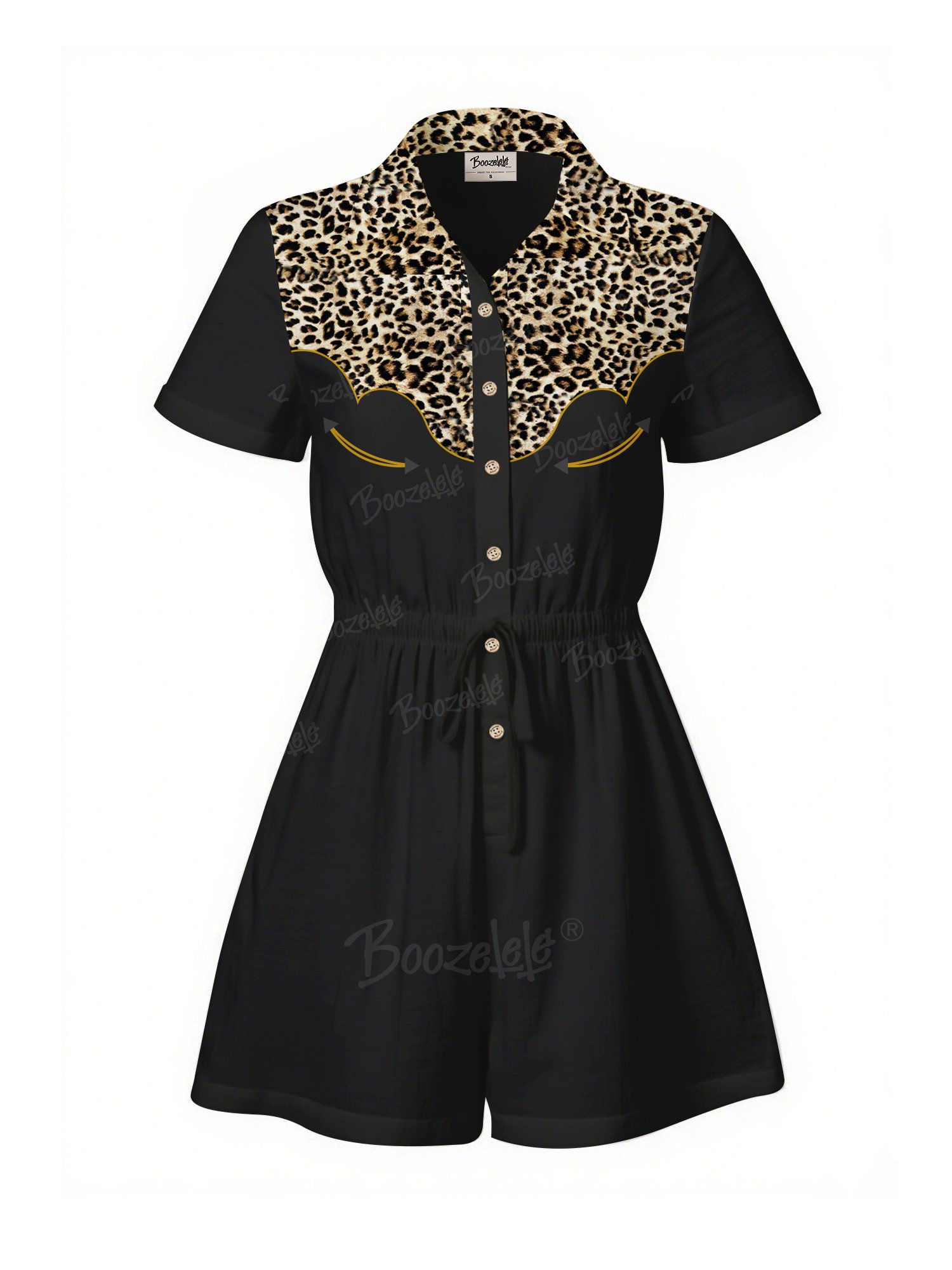 Leopard - 100% Cotton Pocket Jumpsuit