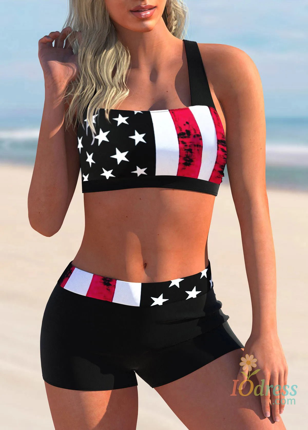 IO Dress 2025 Women High Waist Tankini Summer New Design Printing Swimwear Swimsuit Bikini Bathing Suit Two Piece Set Beach Weart XS-8XL