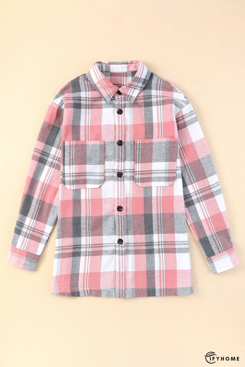 Plaid Button Up Patch Pocket Shirt | IFYHOME
