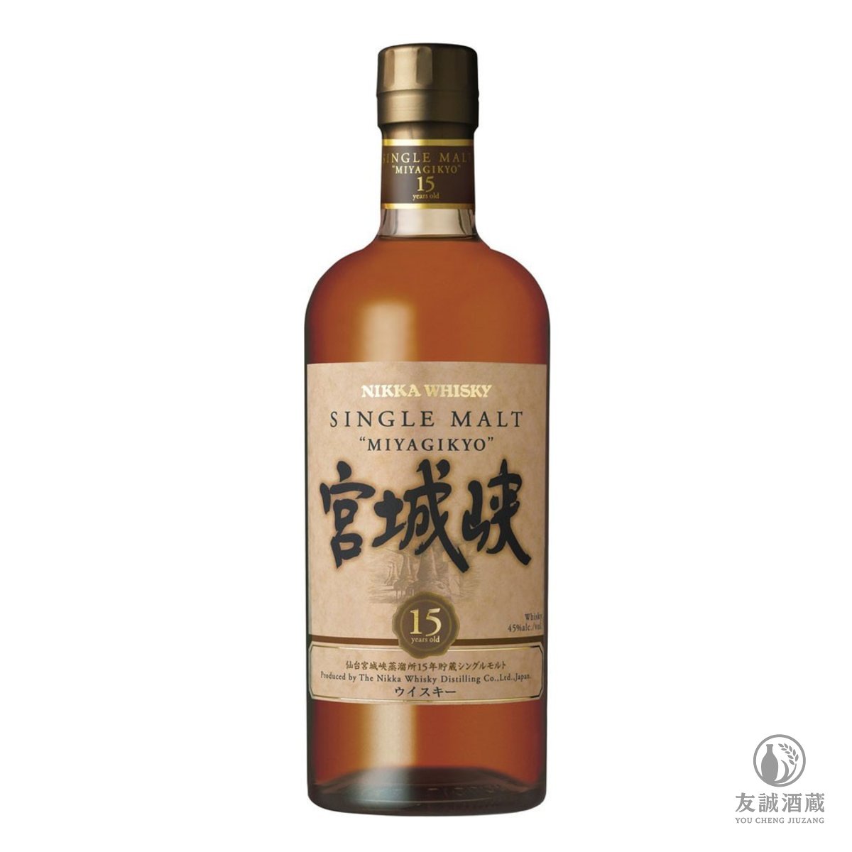 宮城峽Miyagikyo  15年單一純麥威士忌 友誠酒藏