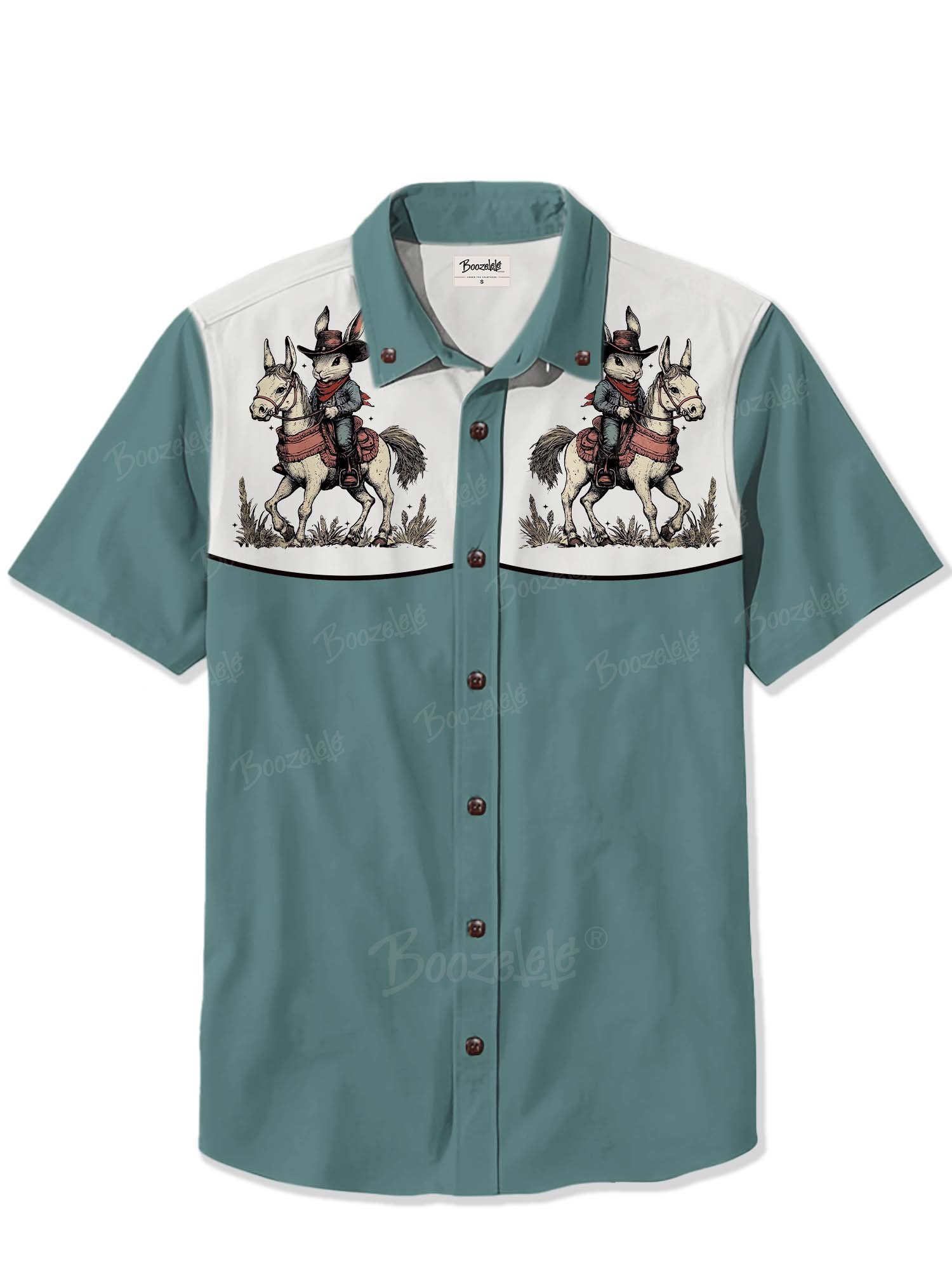 Easter Western Bunny Cowboy - 100% Cotton Shirt