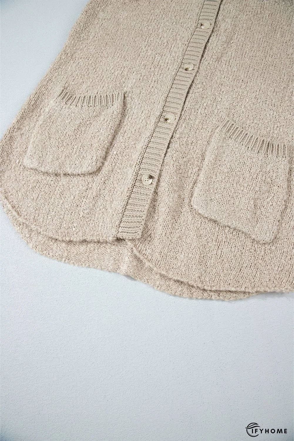 Collared Drop Shoulder Button Up Cardigan | IFYHOME