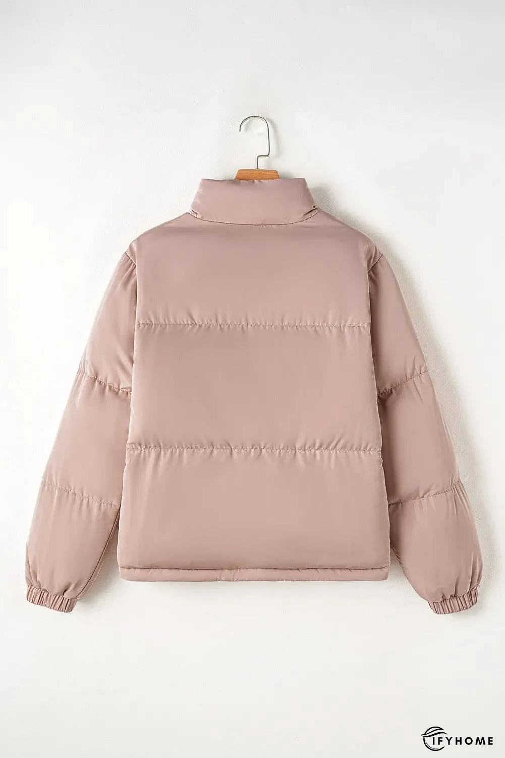 Turtleneck Zip Up Long Sleeve Winter Coat | IFYHOME