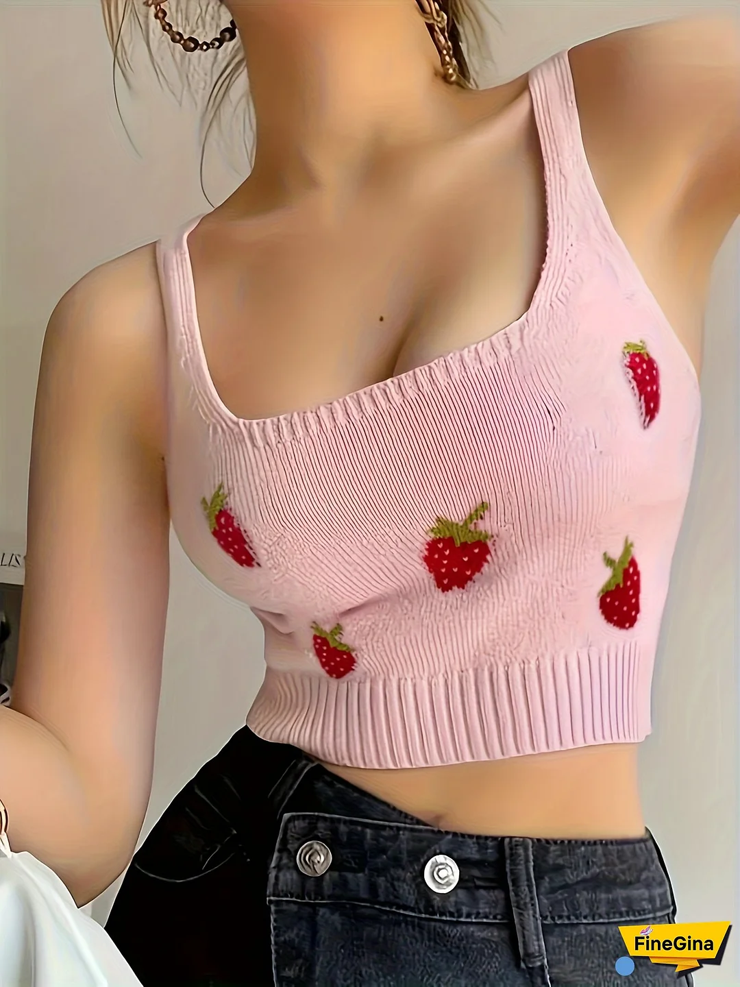 Women's Elegant Sleeveless Crop Top - Polyester Short Sleeve Shirt with Moderate Stretch, Lightweight Breathable for Spring Summer Fall, Versatile Casual to Dressy Wear