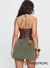Generous Wrap Buckle Skort Washed Khaki