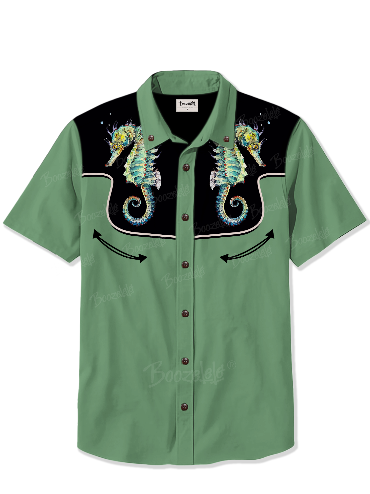 Retro Seahorse Sea Life - 100% Cotton Shirt