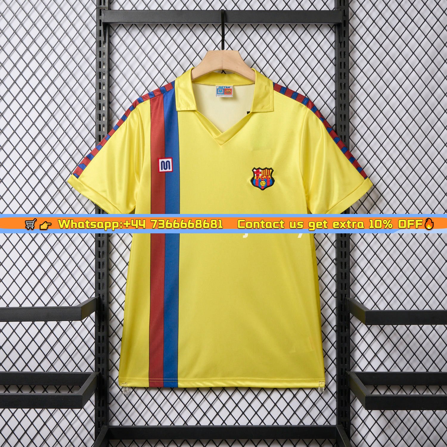 Retro B.A.R.S.A 1982-84 Away Yellow Jersey