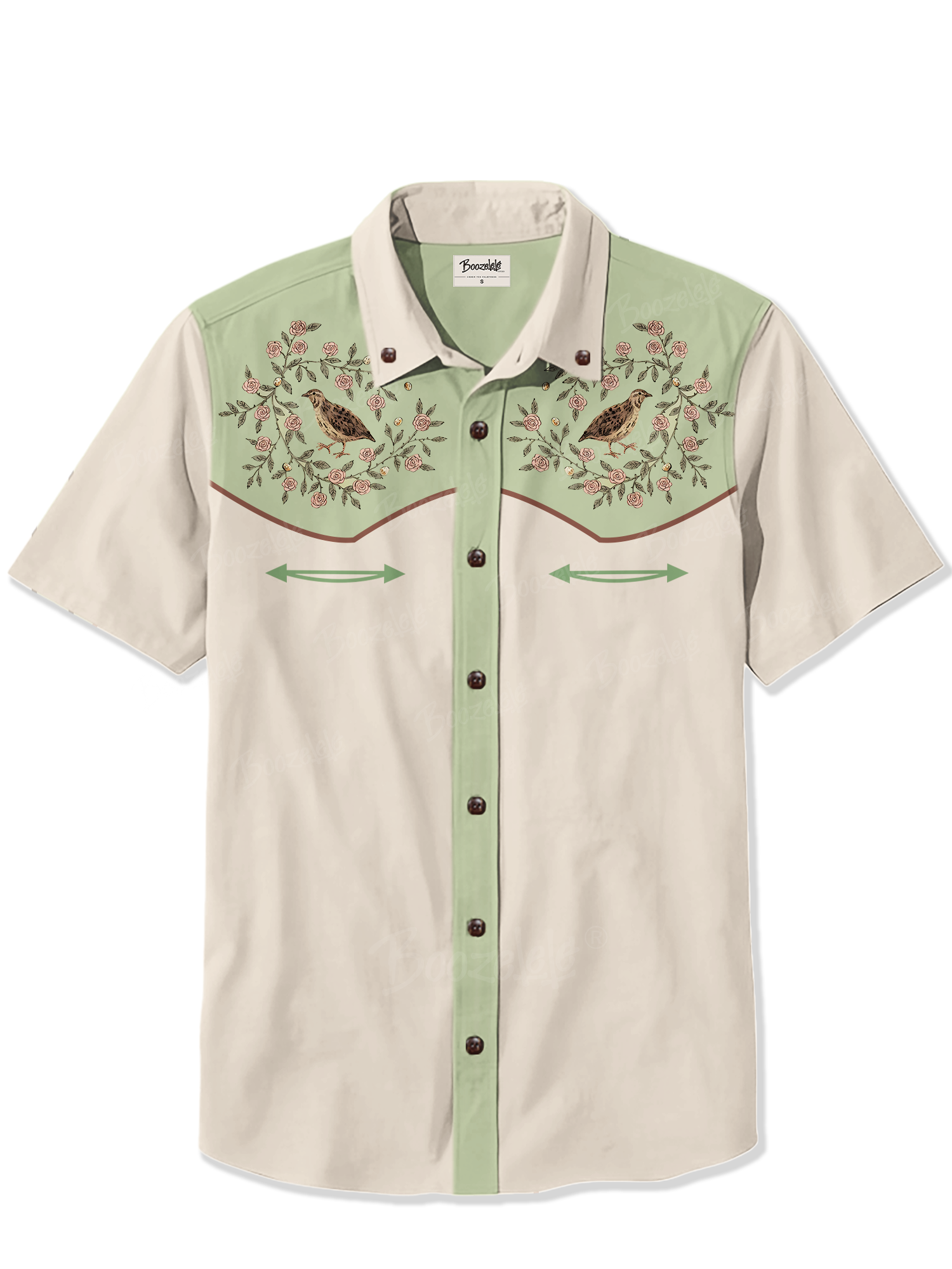 Vintage Magpie Flower - 100% Cotton Shirt