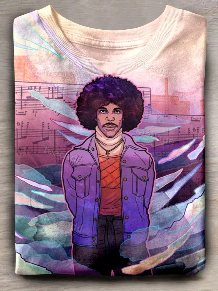 Teecade Prince Singer Notes Art Print T-shirt