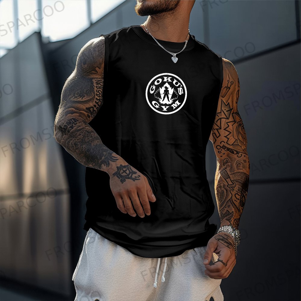 Men's Casual Dragon Ball Anime Printed Fitness Tank Top