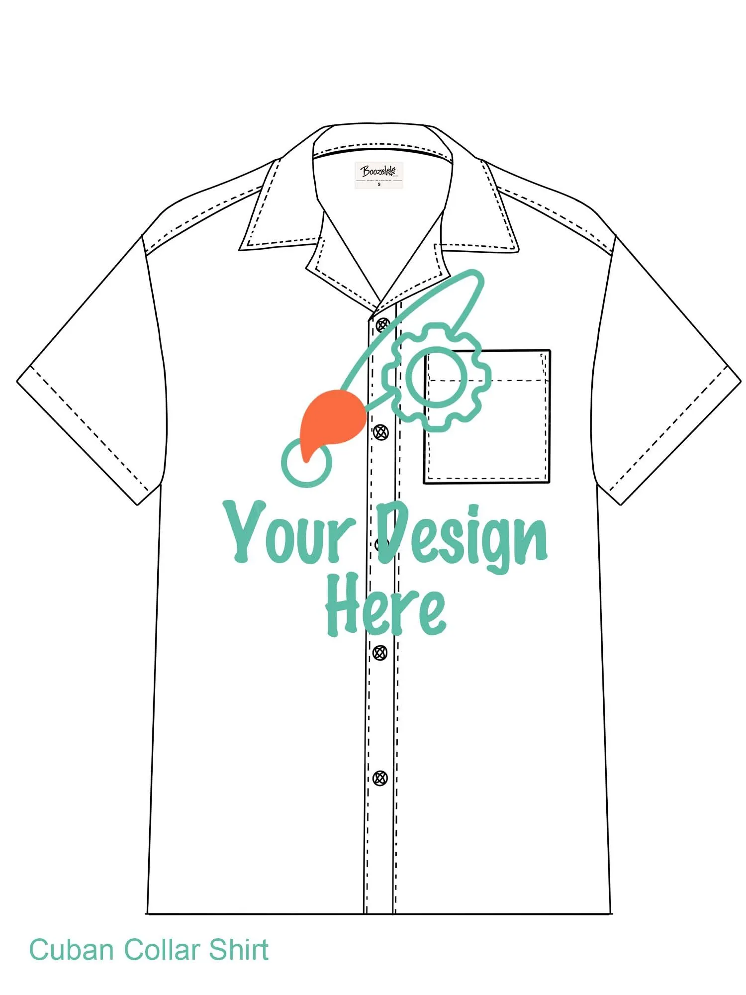 Customized 100% Cotton Cuban Collar Shirt