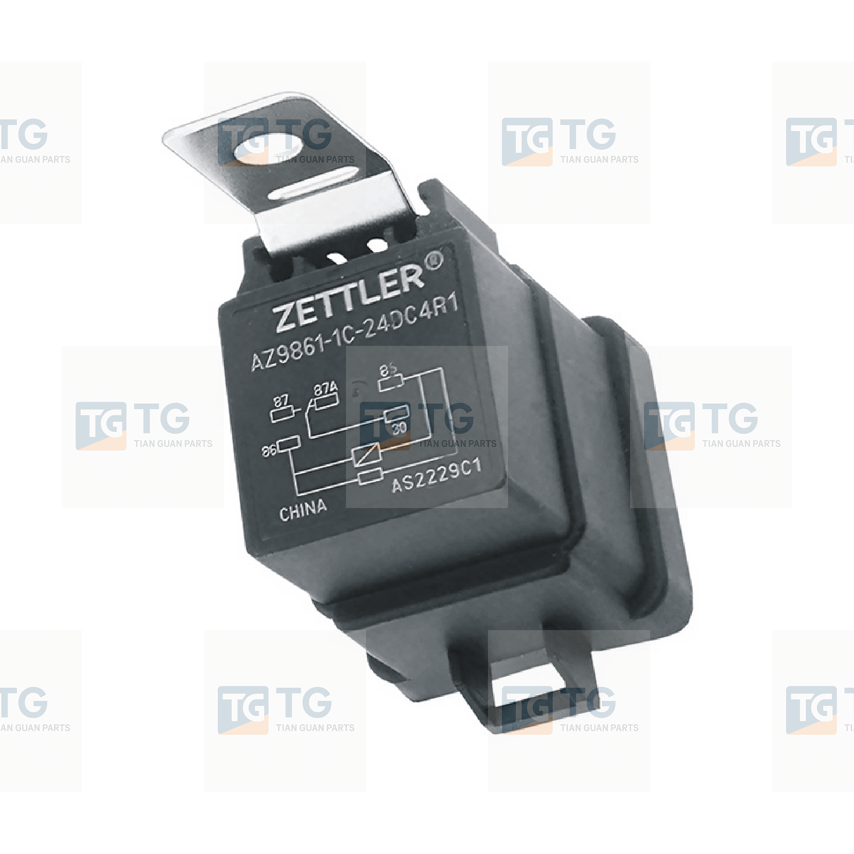 24V Machinery Engine Spare Parts 3658780 AZ9861-1C-24DC4R1 Genuine Relay for  Cummins QSX 