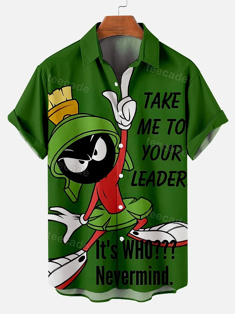 Teecade Teecade Take Me To Your Leader Christmas Art Print Shirt