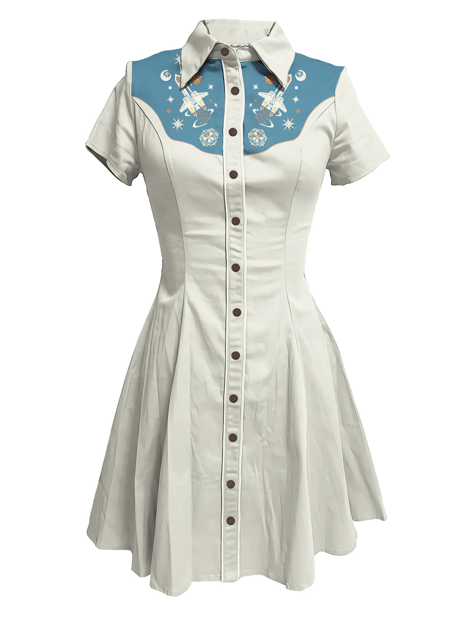 Rockets explore the universe - 100% Cotton Dress