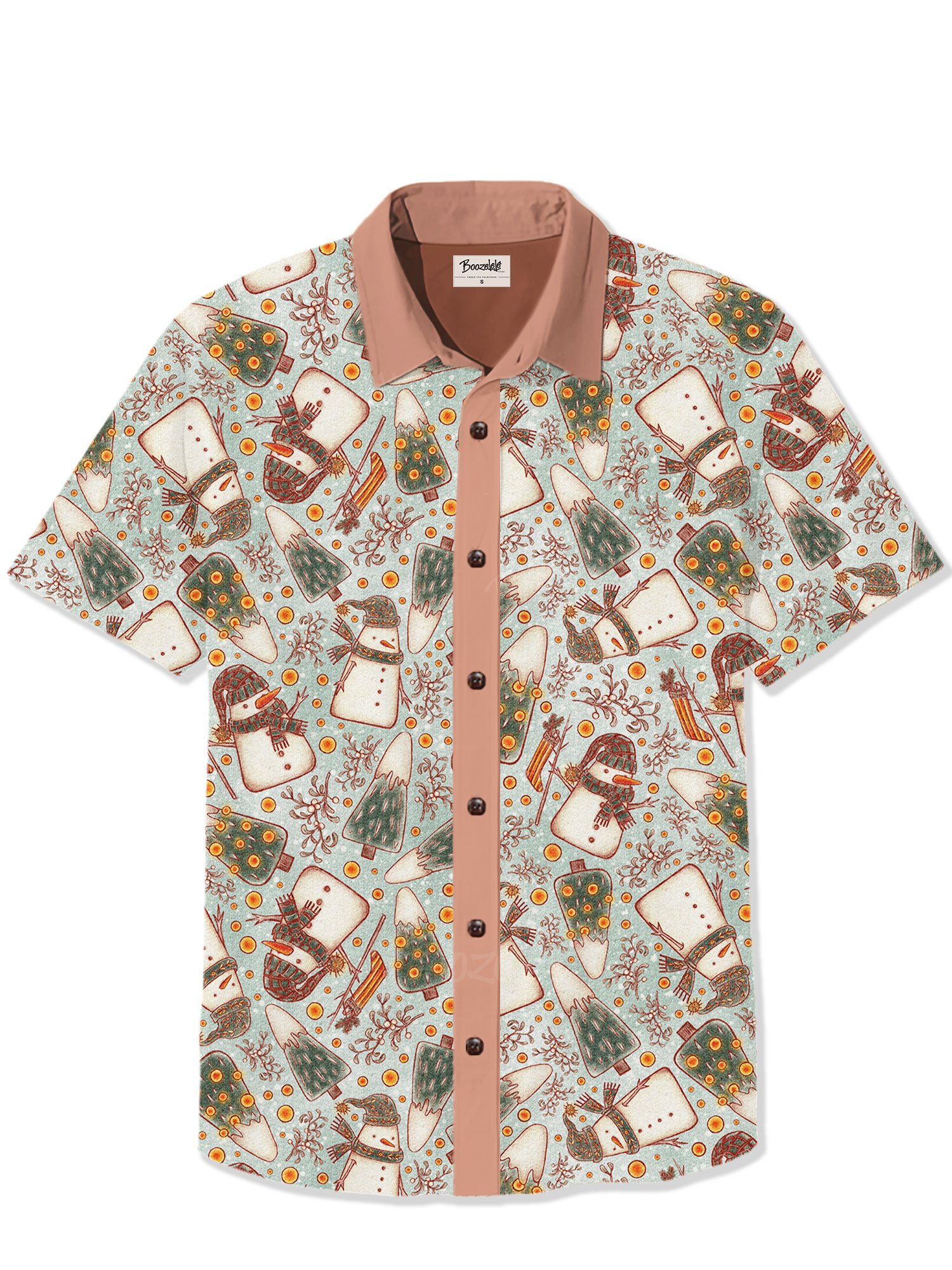 【Olena Kovalova X Boozelele】Vintage Christmas - 100% Cotton Shirt