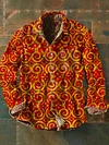 Men's Vintage Floral Print Casual Long Sleeve Shirt