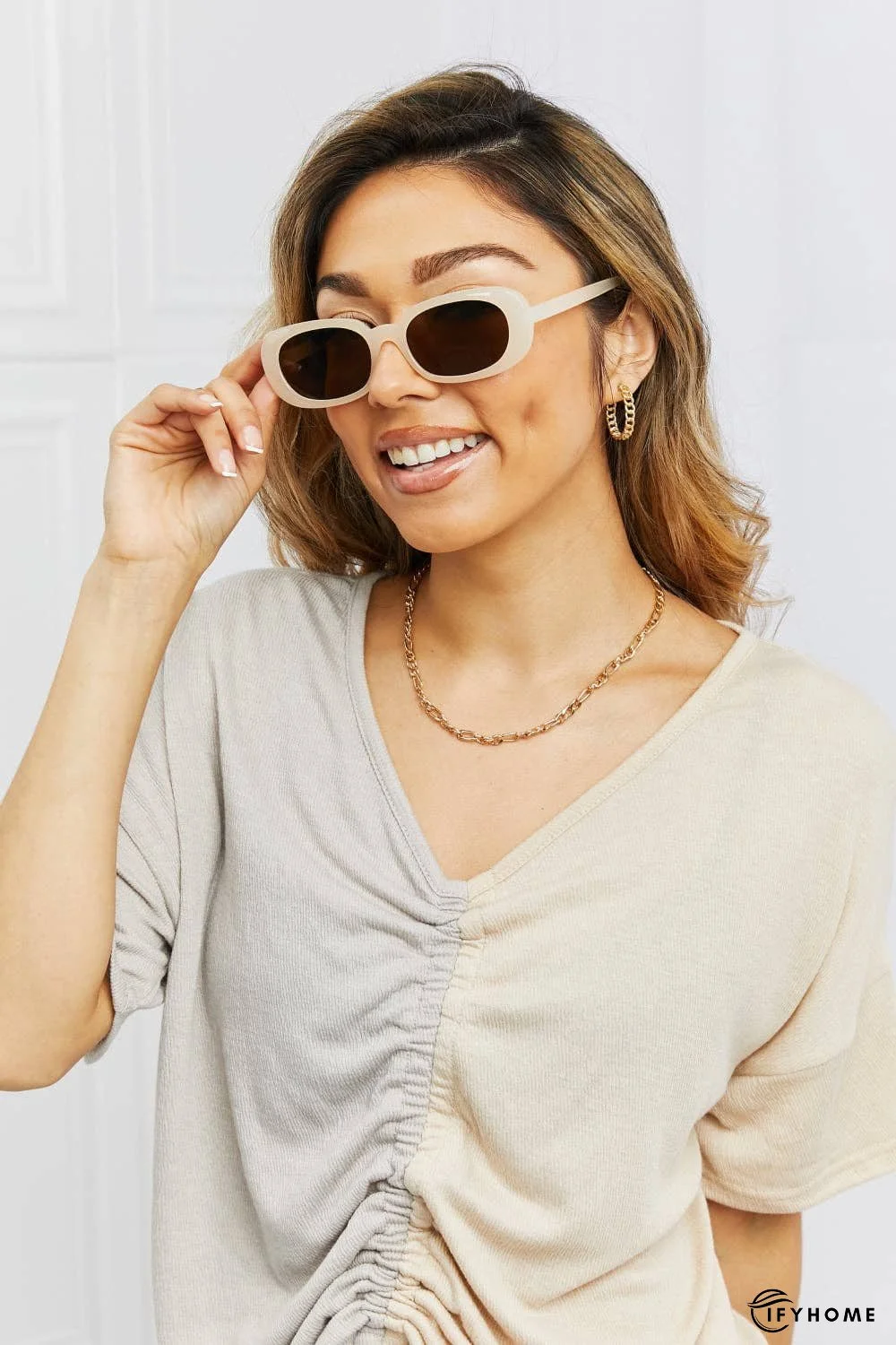 Oval Full Rim Sunglasses | IFYHOME