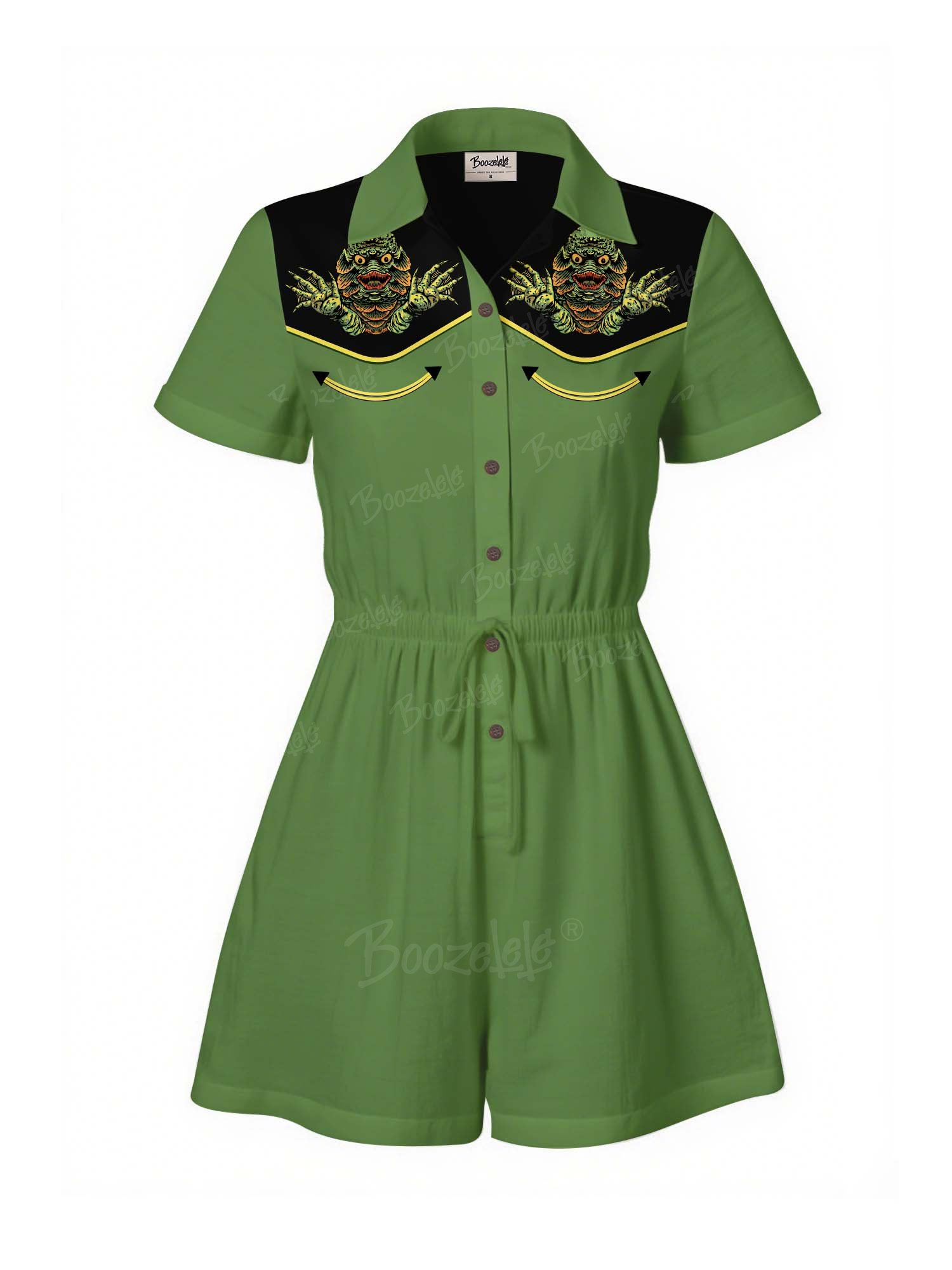 【Nyawart Design X Boozelele】Last Lagoon - 100% Cotton Pocket Jumpsuit