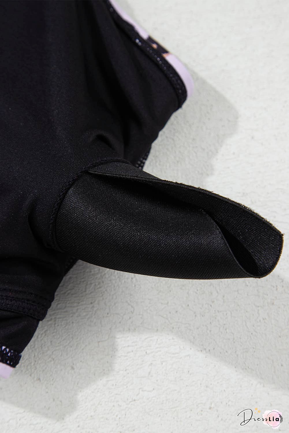 Plus Size 2pcs Leopard Patchwork High Waisted Swimsuit