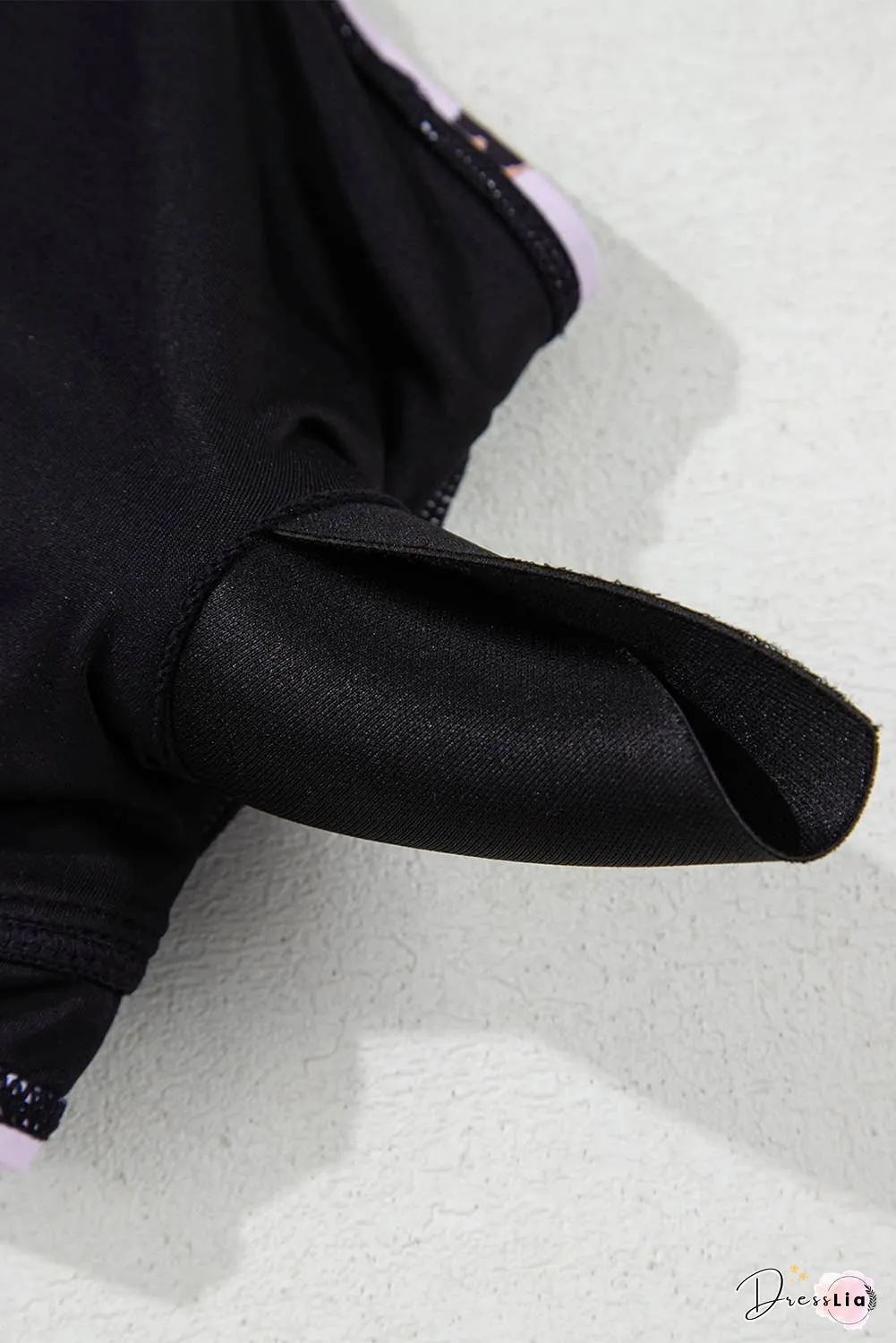 Plus Size 2pcs Leopard Patchwork High Waisted Swimsuit