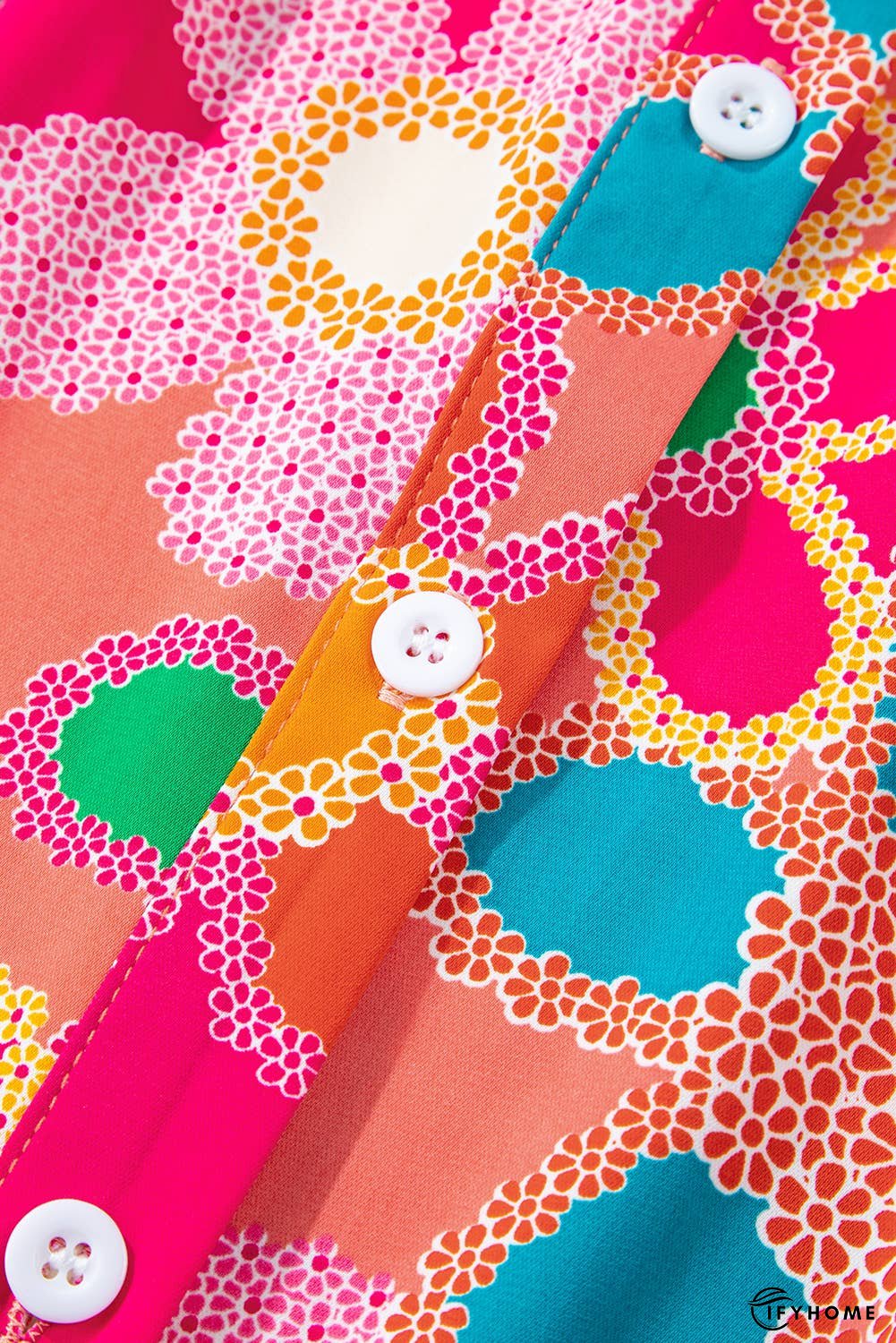 Floral Print Bubble Sleeve Shirt | IFYHOME