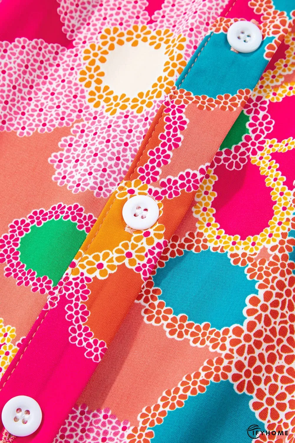 Floral Print Bubble Sleeve Shirt | IFYHOME