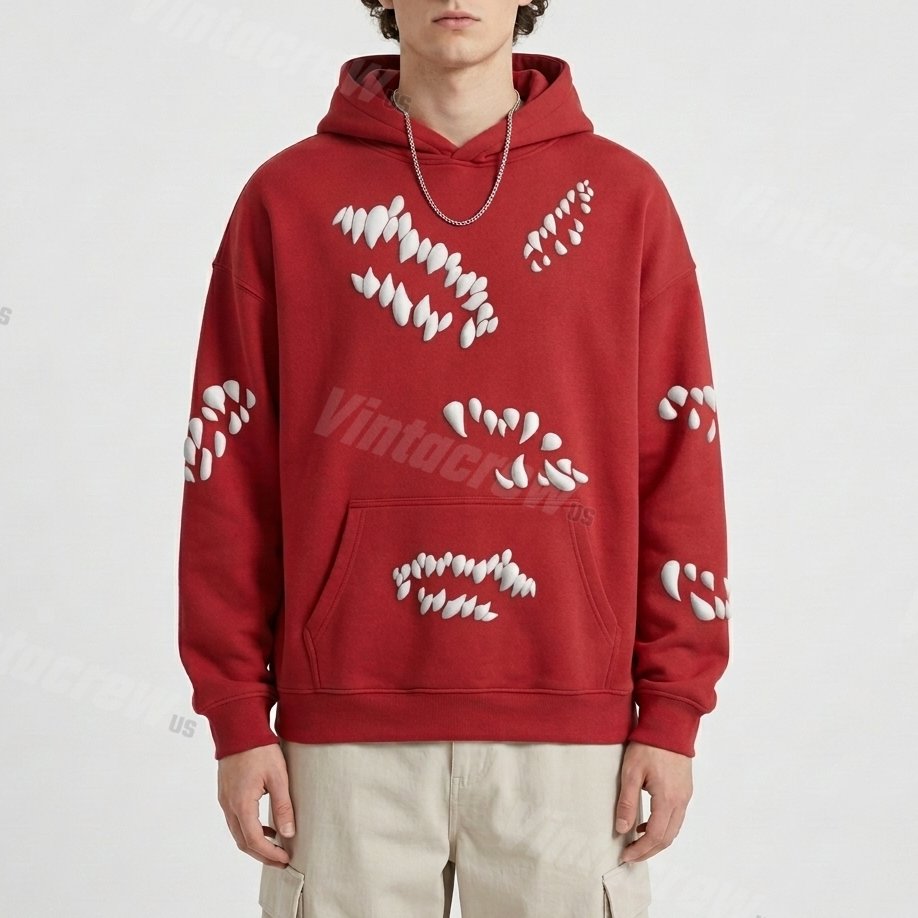 Puff Print Oversized Hoodie