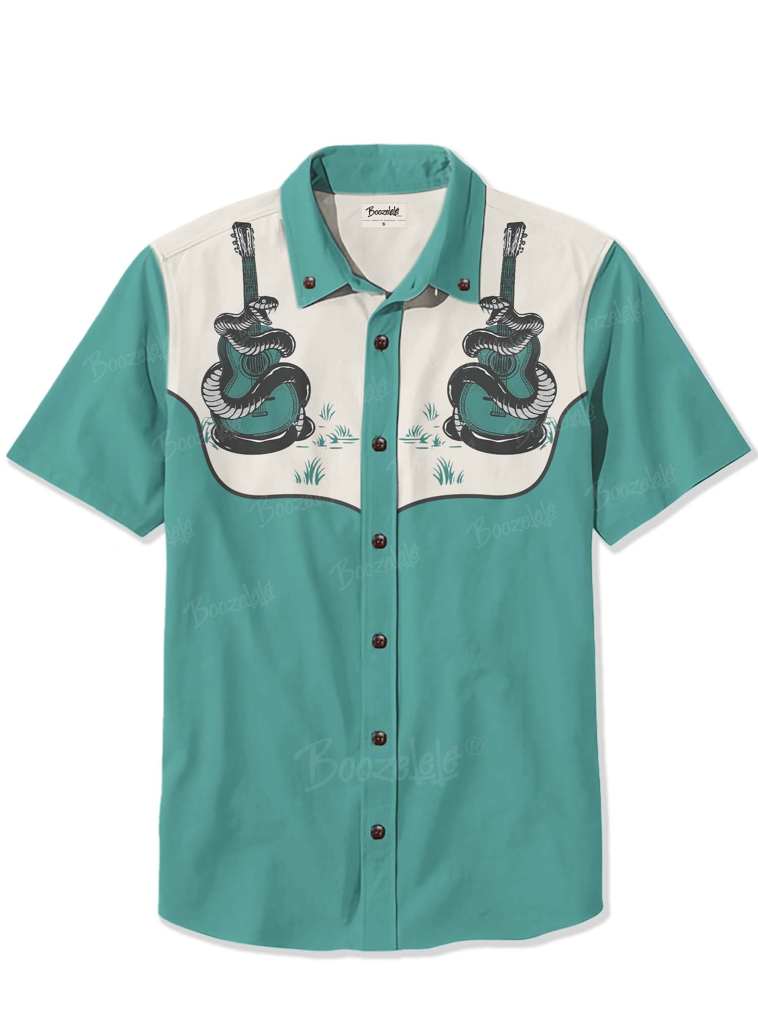 【Nurf.studio X Boozelele】Snake And Guitar - 100% Cotton Shirt