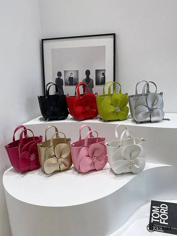 Flower Shape Pleated Split-Joint Bags Crossbody Bags Handbags Tote Bags | IFYHOME