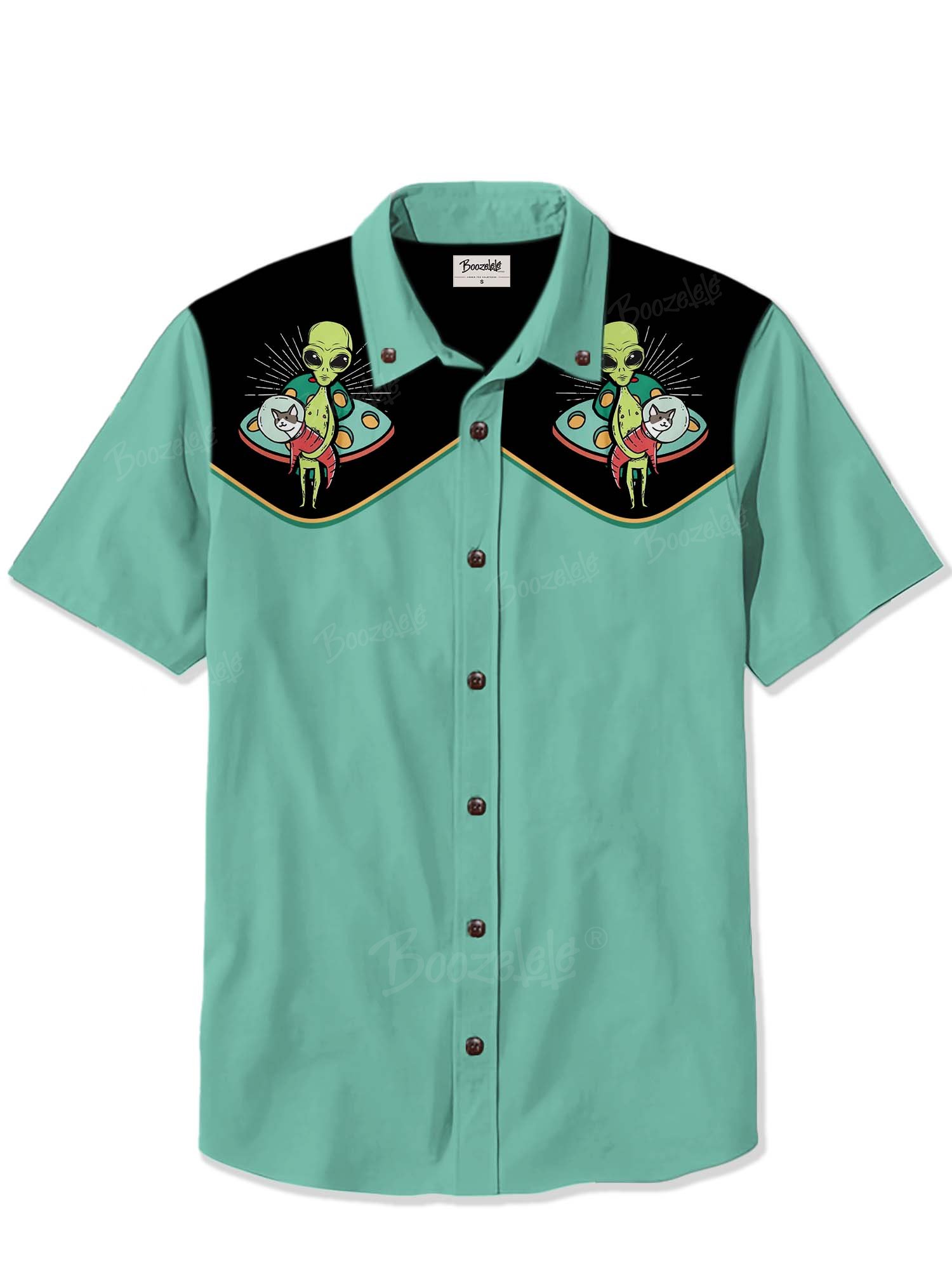 Alien Catch A Cat - 100% Cotton Shirt