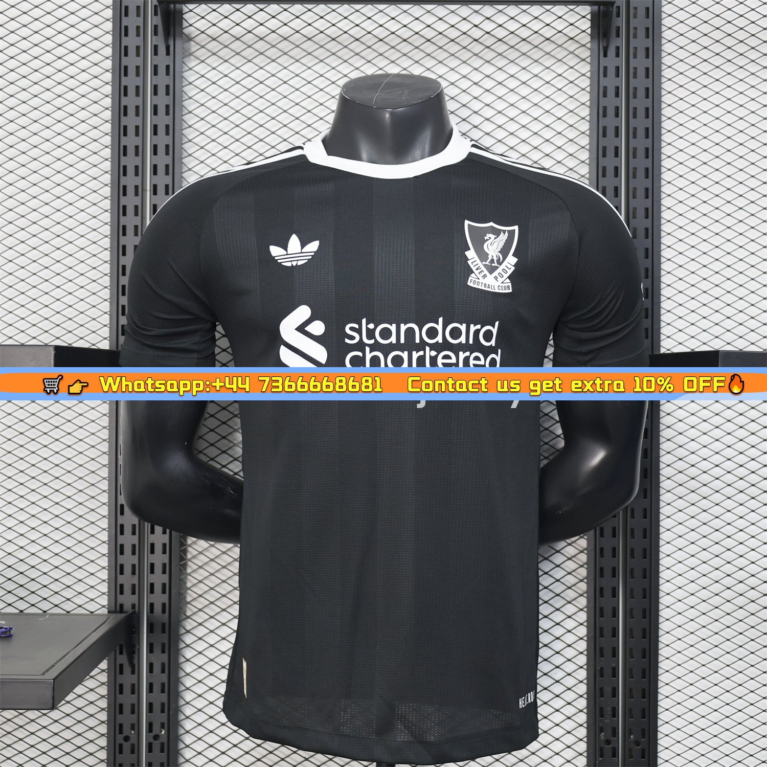 Liver.pool 25-26 Black Trefoil Goalkeeper Jersey - Player Version