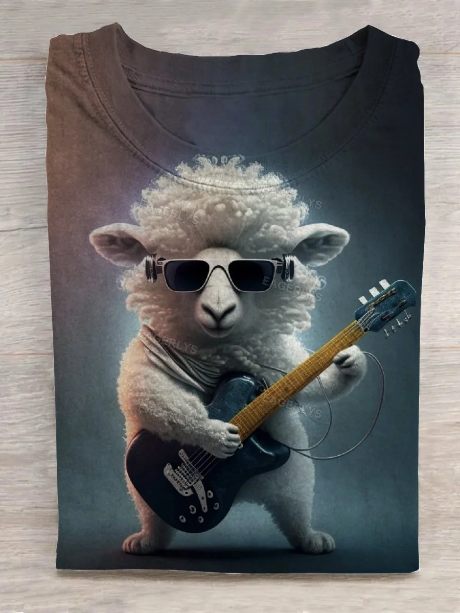 Guitar Player Sheep T-shirt Eagerlys