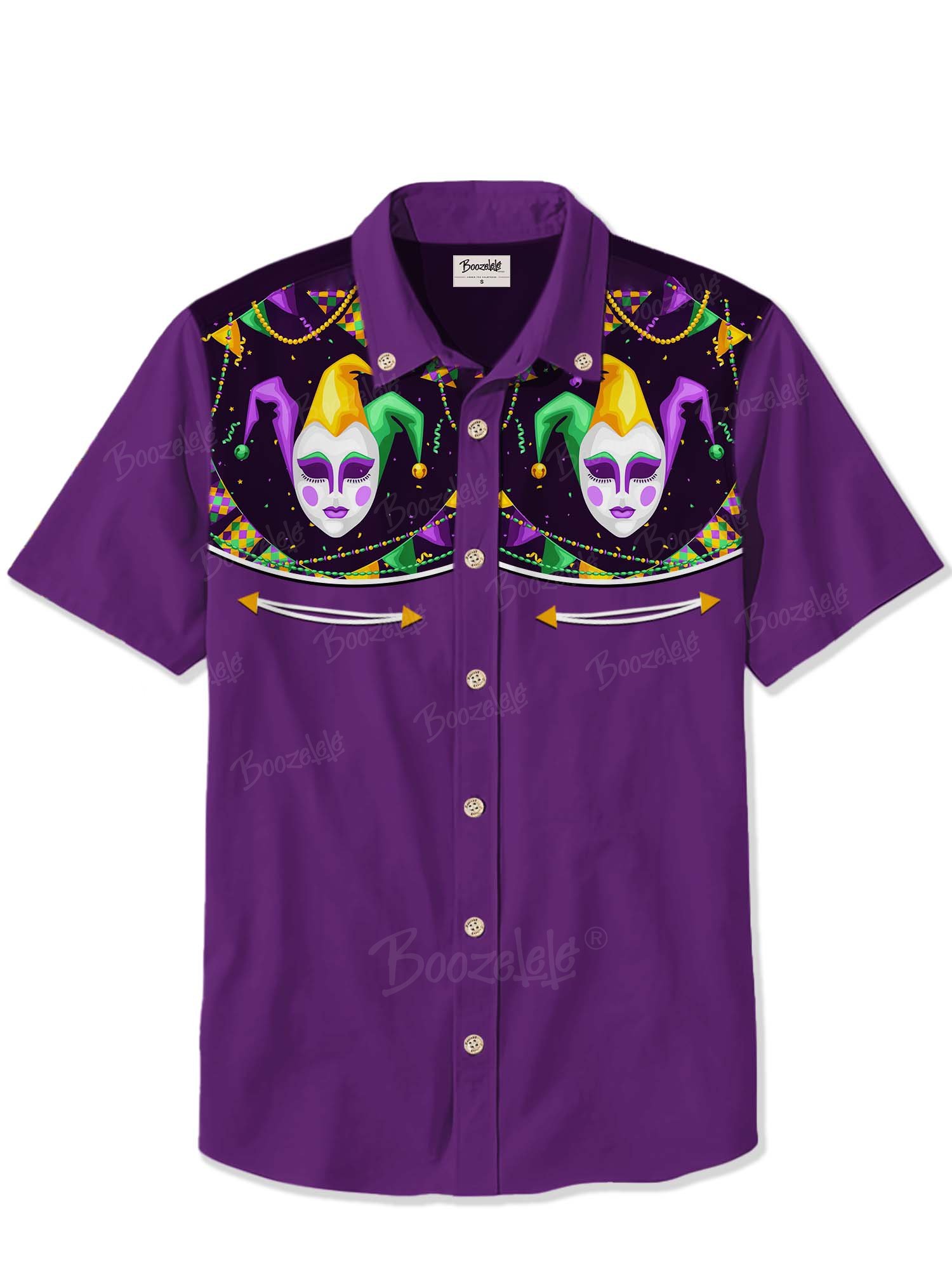 Mardi Gras Mask - 100% Cotton Shirt