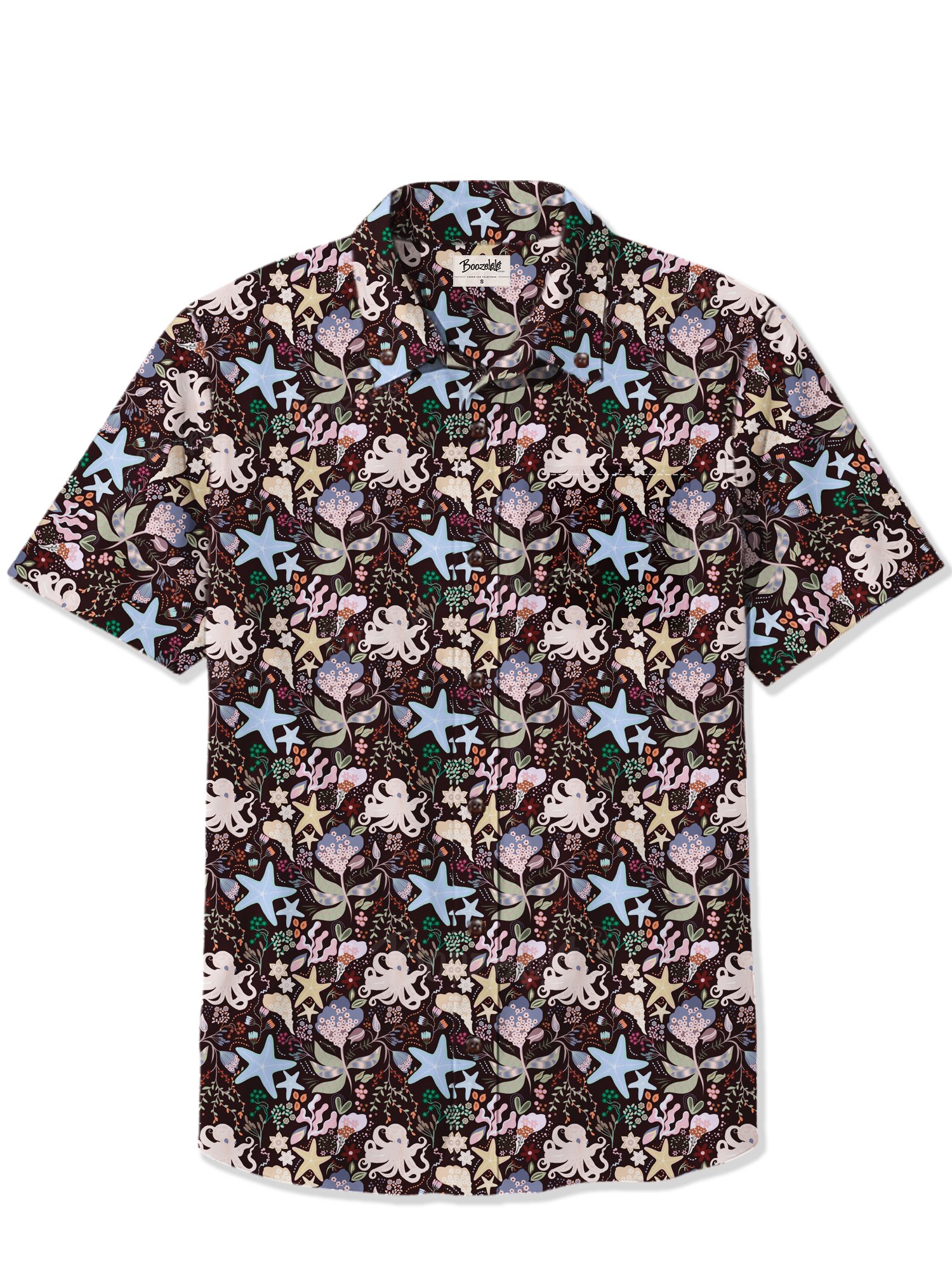 【Josie X Boozelele】Starfish Octopus Flower Plant- 100% Cotton Shirt