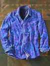 Men's Vintage Floral Print Casual Long Sleeve Shirt
