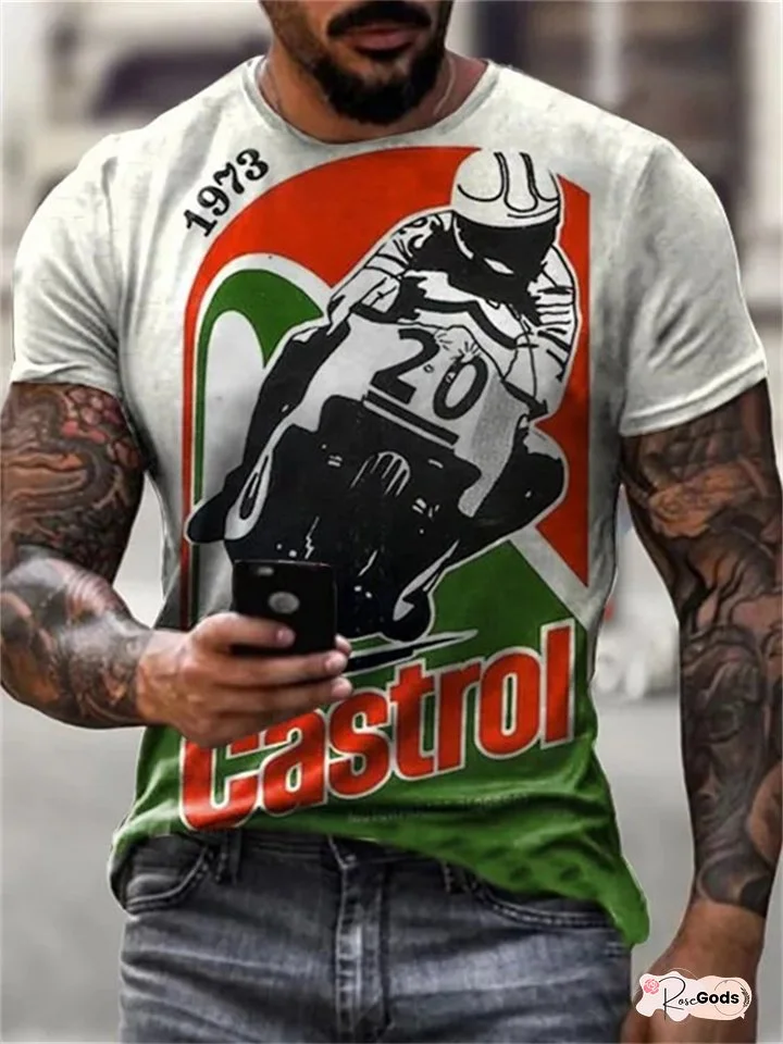 New 3D Digital Short-sleeved T-shirt Printing Tops Pattern Printing Letters T-shirt
