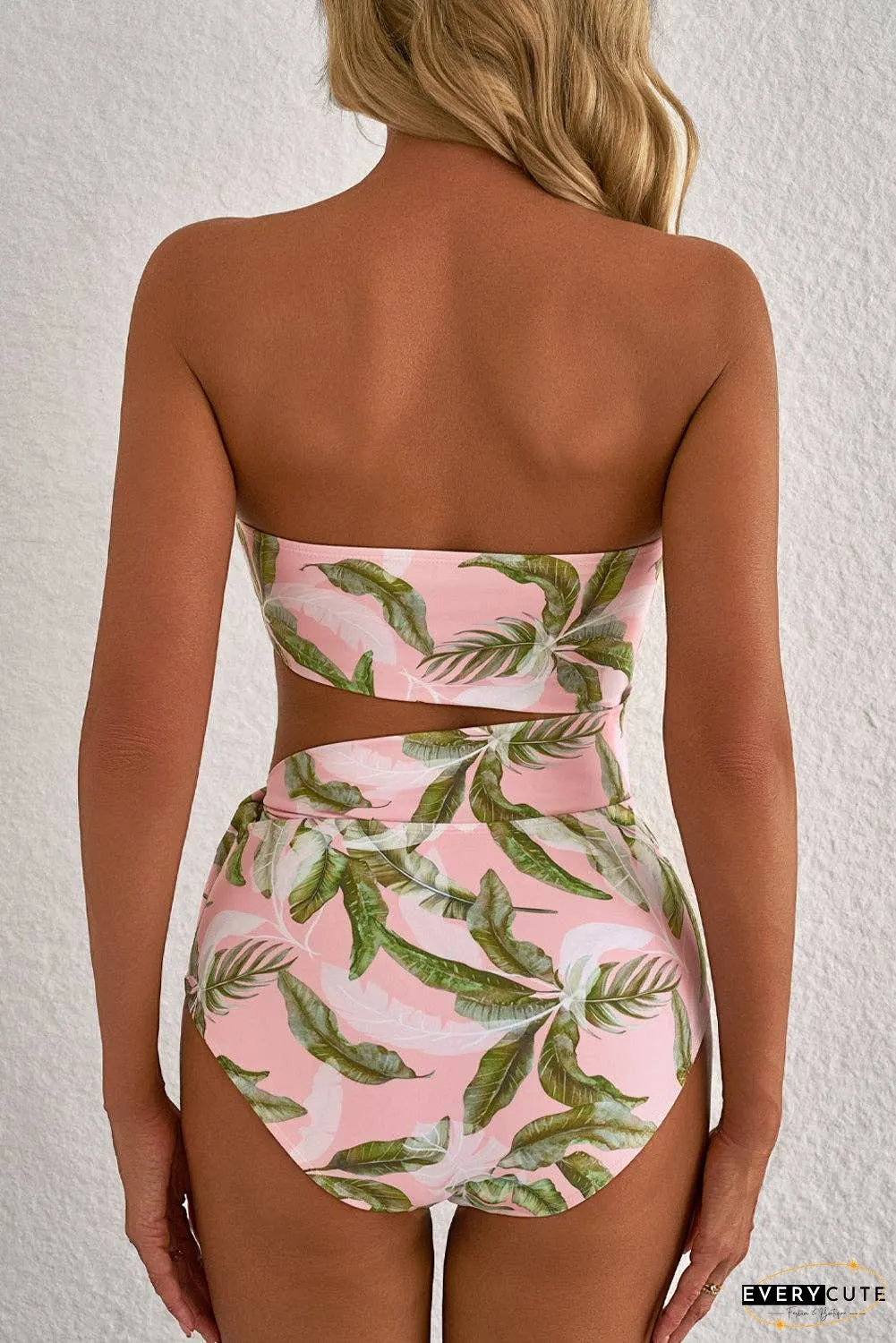 Tropical Halter One Piece Swimwear