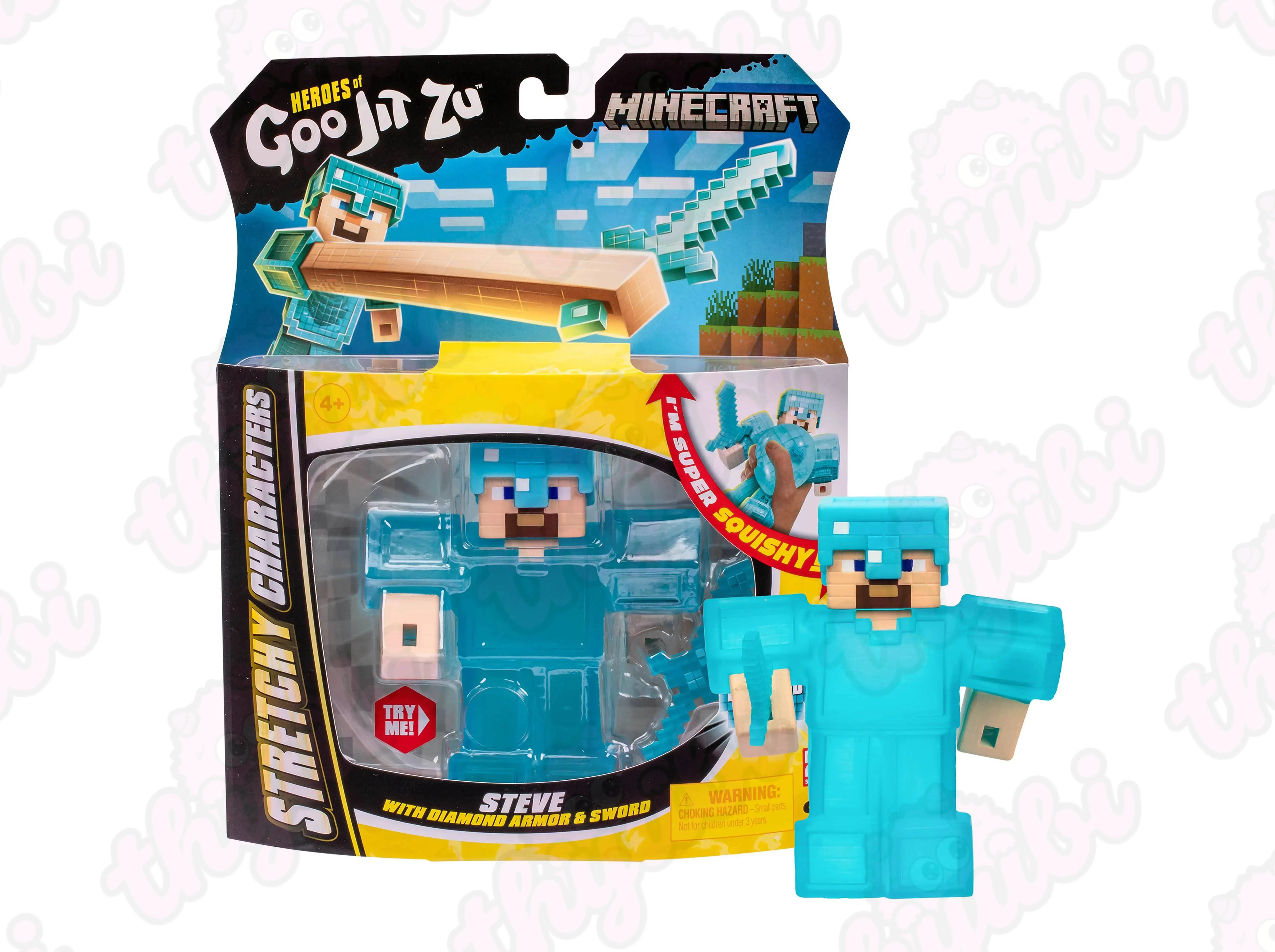 Heroes of Goo Jit Zu Minecraft Stretchy Characters Enderman & Steve - thyubioffcial