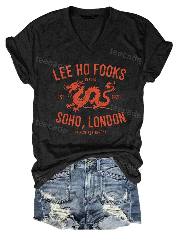Teecade Teecade Lee Ho Fooks Soho London V-neck T-shirt