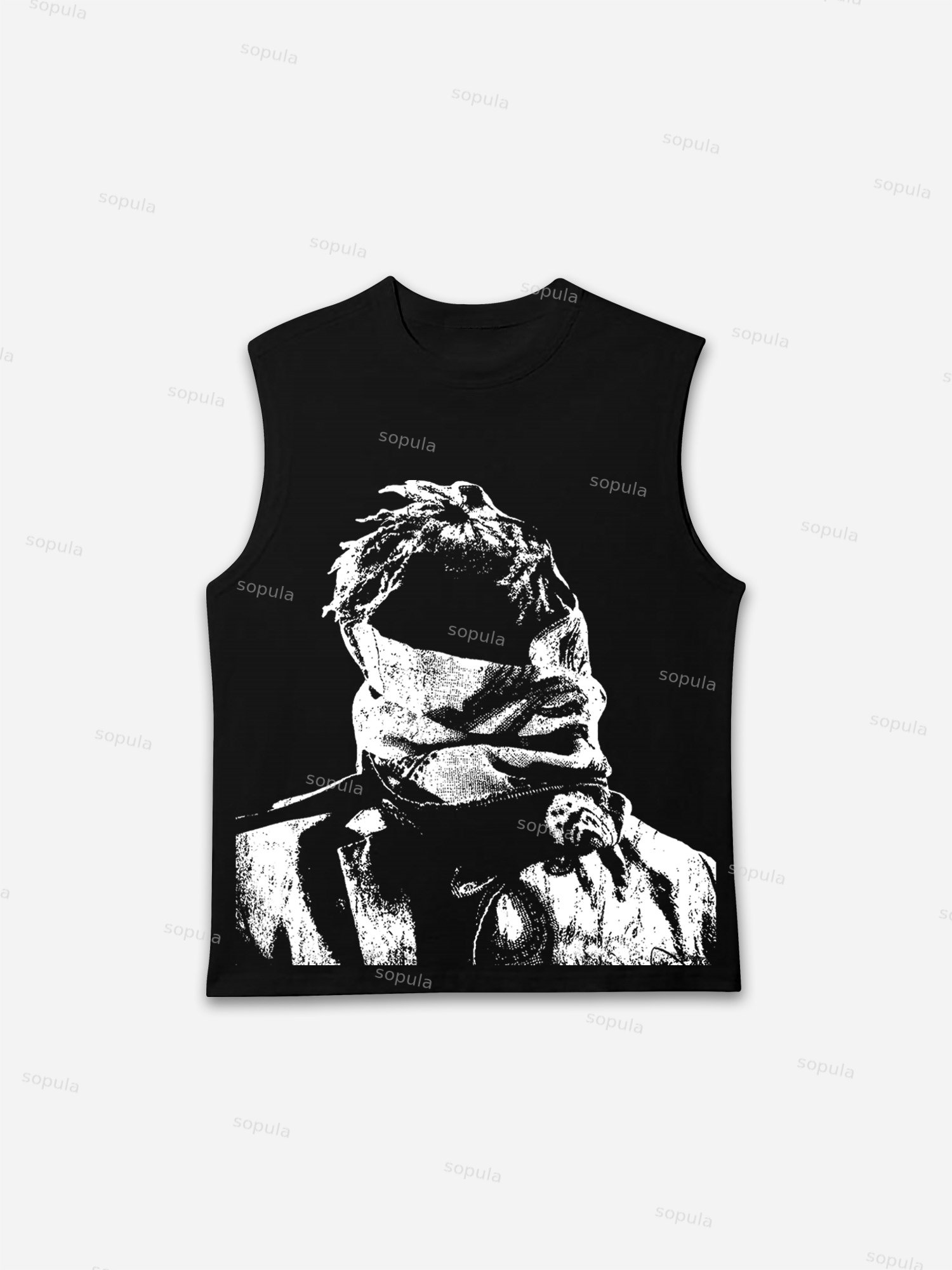 Personalized Abstract Portrait Print Tank Top