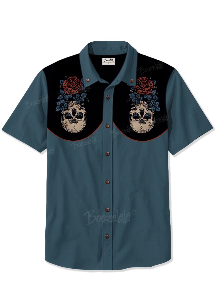 Skull Rose - 100% Cotton Shirt
