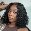 Glueless Loose Wavy Bob 150% High Density Drawstring Hair Wig For Beginners