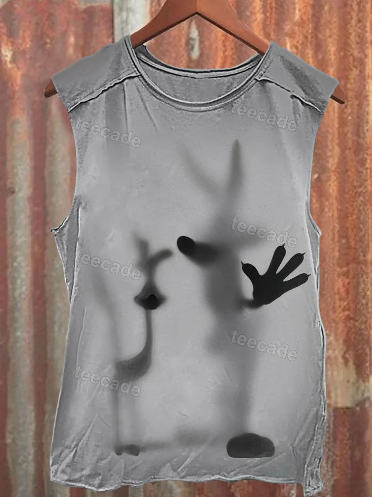Teecade Teecade Reflection of Rabbit and Ostrich in Animal Style Tank Top