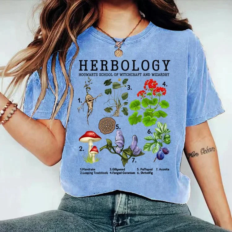 Eagerlys Herbology Plants Gift For Plant Lover Botanical T-Shirt Eagerlys